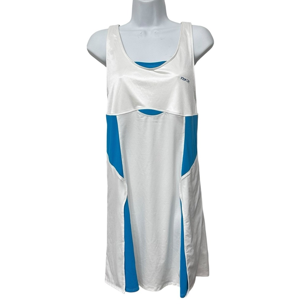 Reebok Womens Slim Fit Retro Active Tennis Dress Size XL White Athleisure Golf